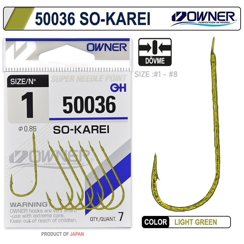 Owner 50036 Yosun Yeşili Hazır Takım ve Çapari İğnesi