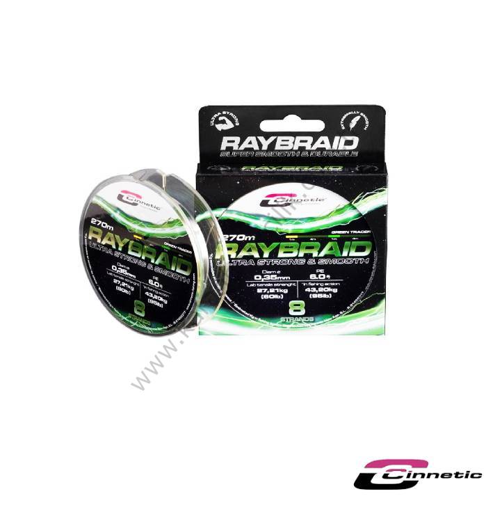 Cinnetic RayBraid X8 Green Tracer 270 M.