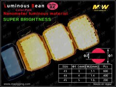 M&W Luminous Bean Fosforlu Boncuk 4 - Pembe