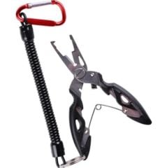 Bauer Balıkçı Pensesi ve Yaylı Karabinalı Askı Aparatı (Kitlenebilir Model)