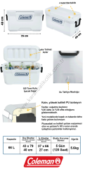 Coleman 316 Cooler 70 QT 5871 Sıoc Marine Buzluk 66.2 Lt