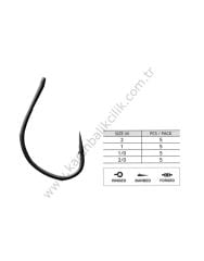 Hayabusa WRM 962 Delikli Dövme Olta İğnesi Black Nikel NO:1/0