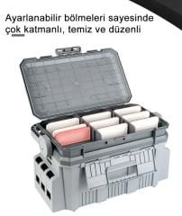 Shufa Çift Katlı Ekstra Dayanıklı Profesyonel Balıkçı Kutu Çanta 19,5L - Gri