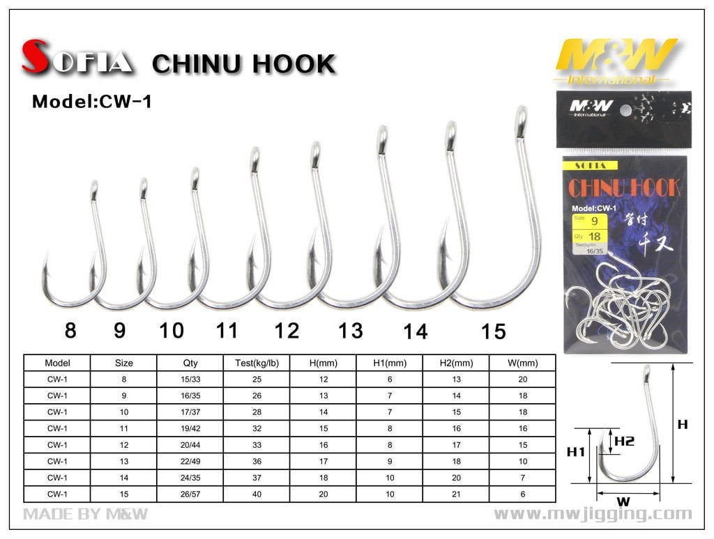 M&W Jigging Sofia Chinu Hook CW-1 Olta İğnesi